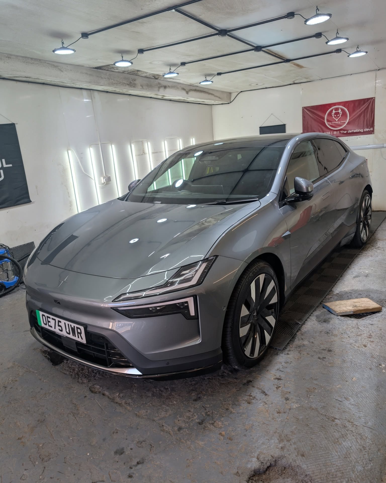 Grey Polestar in the studio