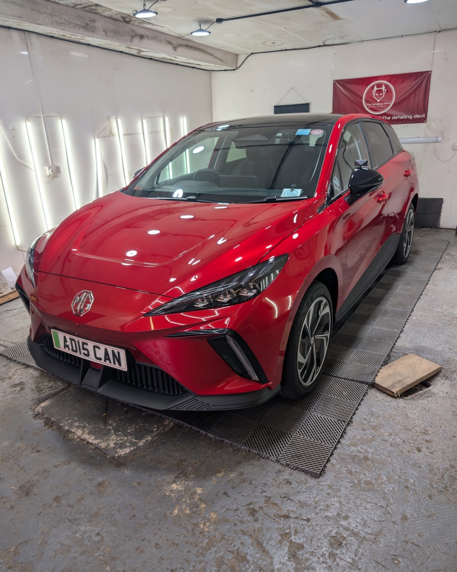 Red MG in The Detailing Devil studio