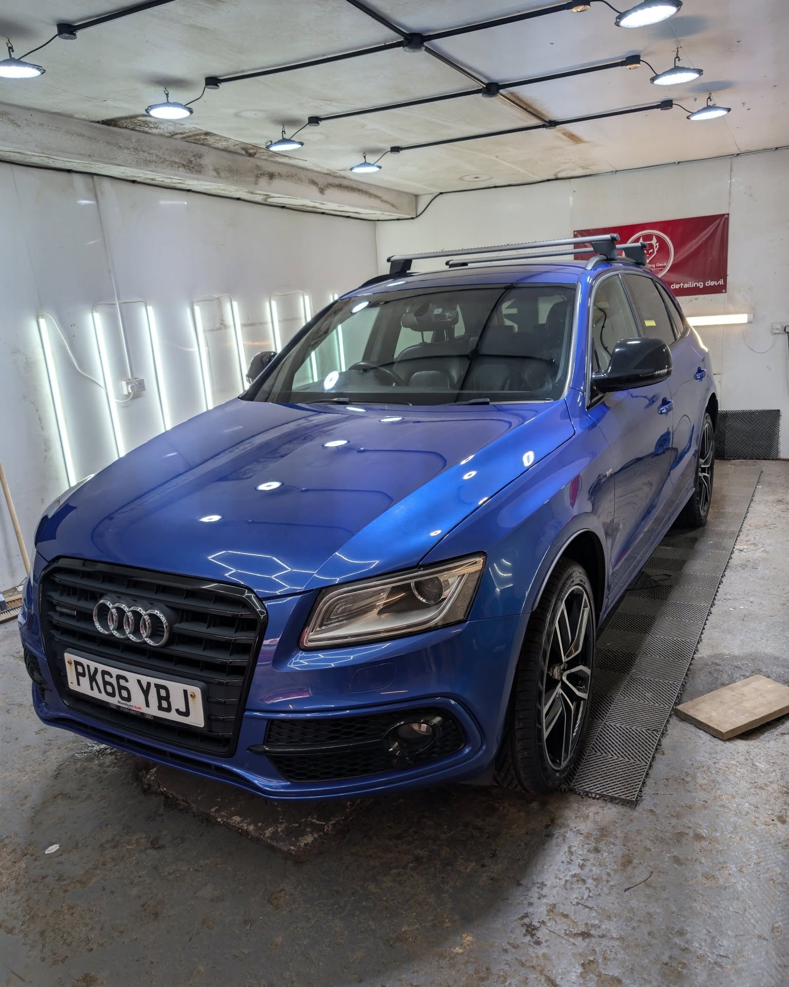 Blue Audi in The Detailing Devil studio