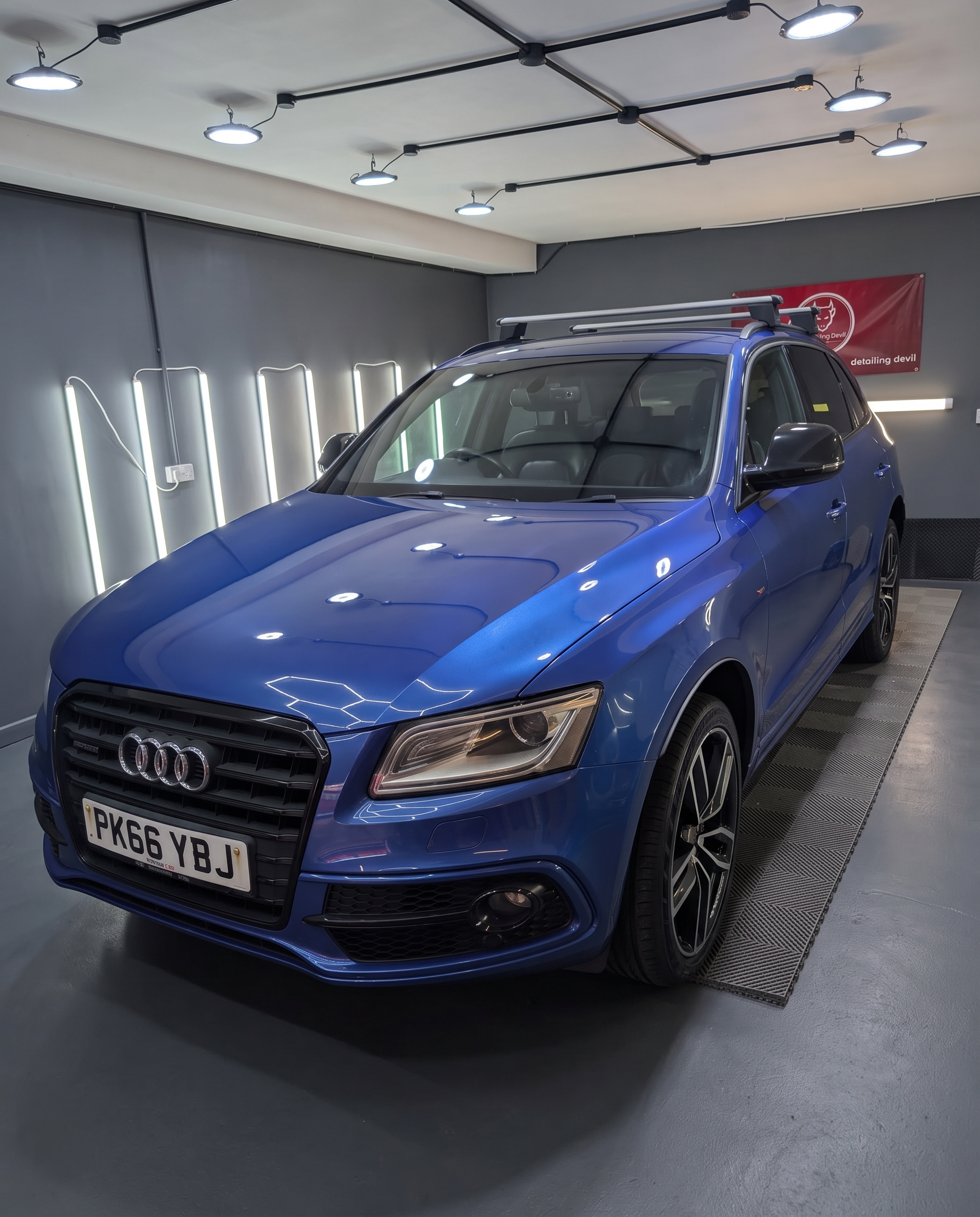 Blue Audi in The Detailing Devil studio