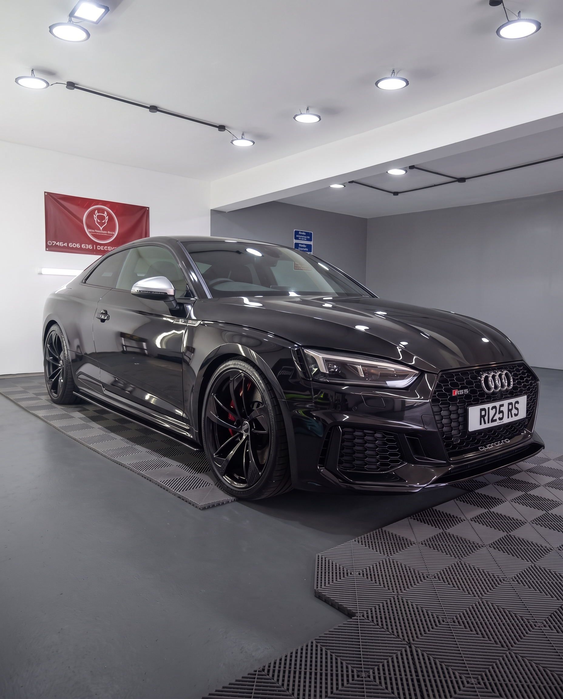 Black Audi RS5 in the studio