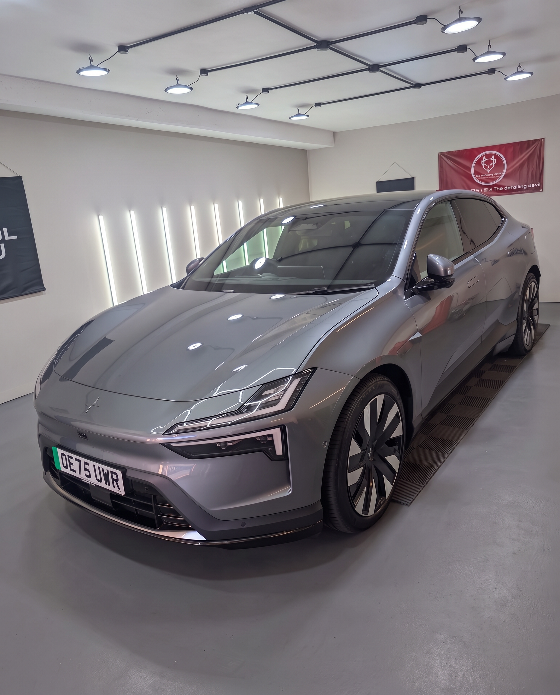 Grey Polestar in the studio